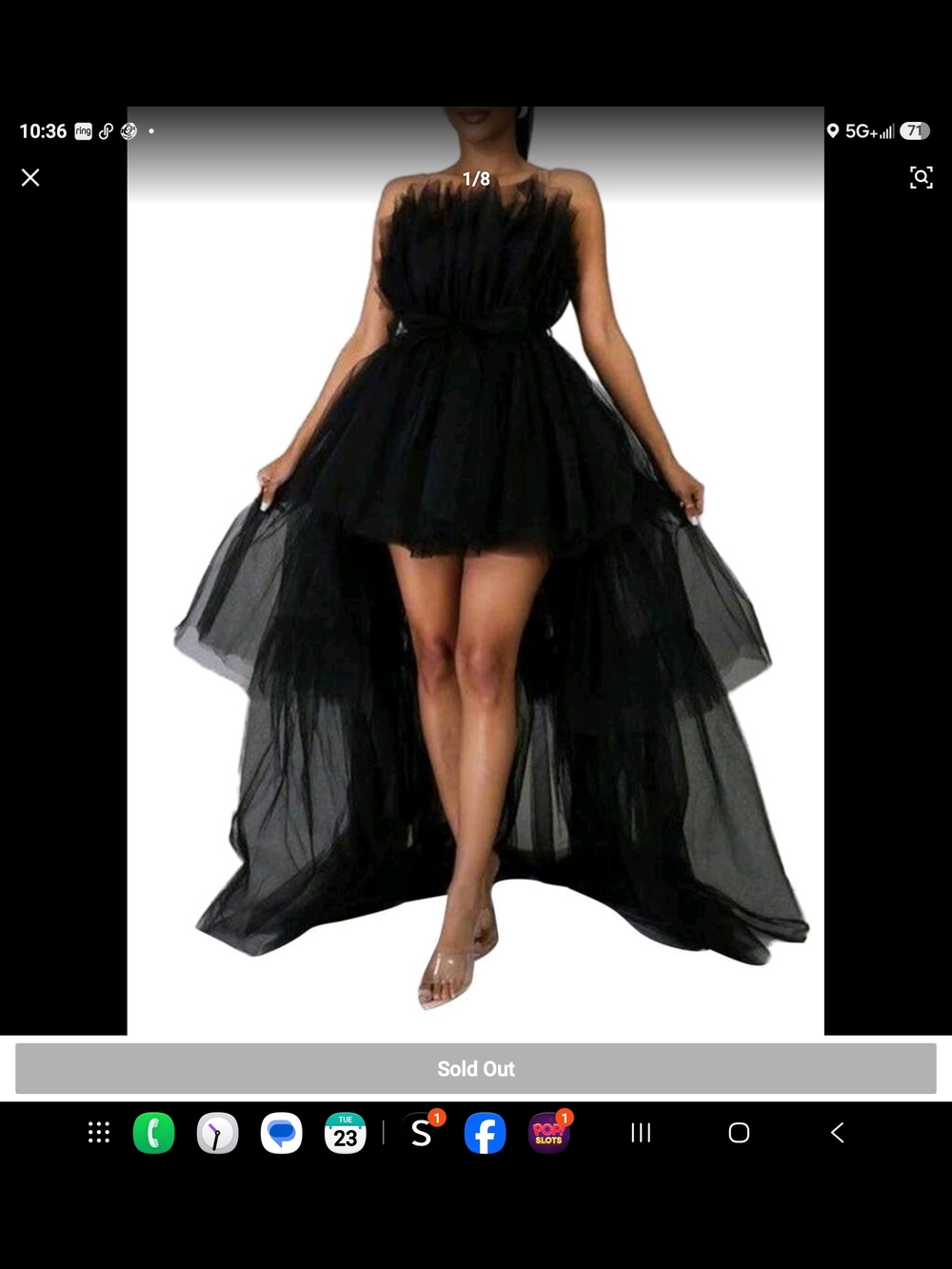 Beautiful SHEIN Black High-Low Tulle Cocktail Dress